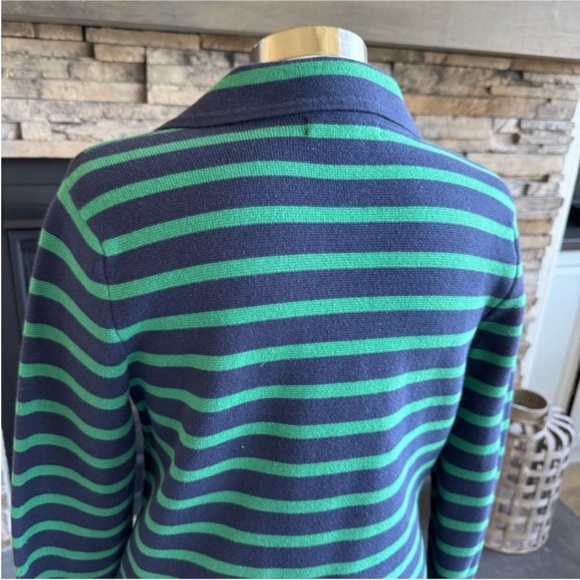 Banana Republic Green and Blue Striped Blazer - Picture 4 of 11